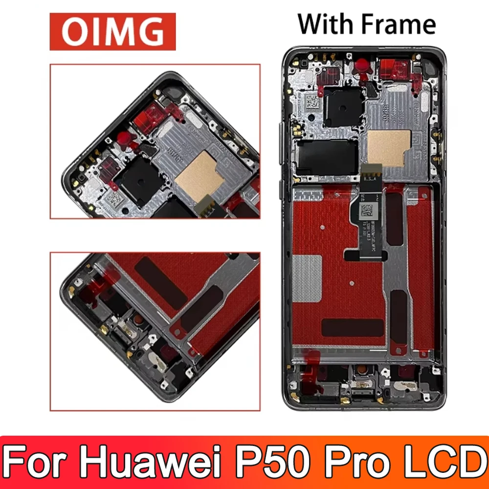 6.6\'\'For HUAWEI P50 Pro For P50Pro JAD-AL50 JAD-LX9 JAD-AL00 LCD Display Touch Screen Digitizer Assembly Replacement