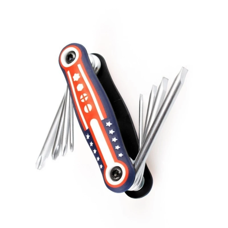 Bicycles Tool 8 In 1 Multitool Folding Screwdriver for Mountain Bike Cycling Repair Wrench for Emergency Maintenance