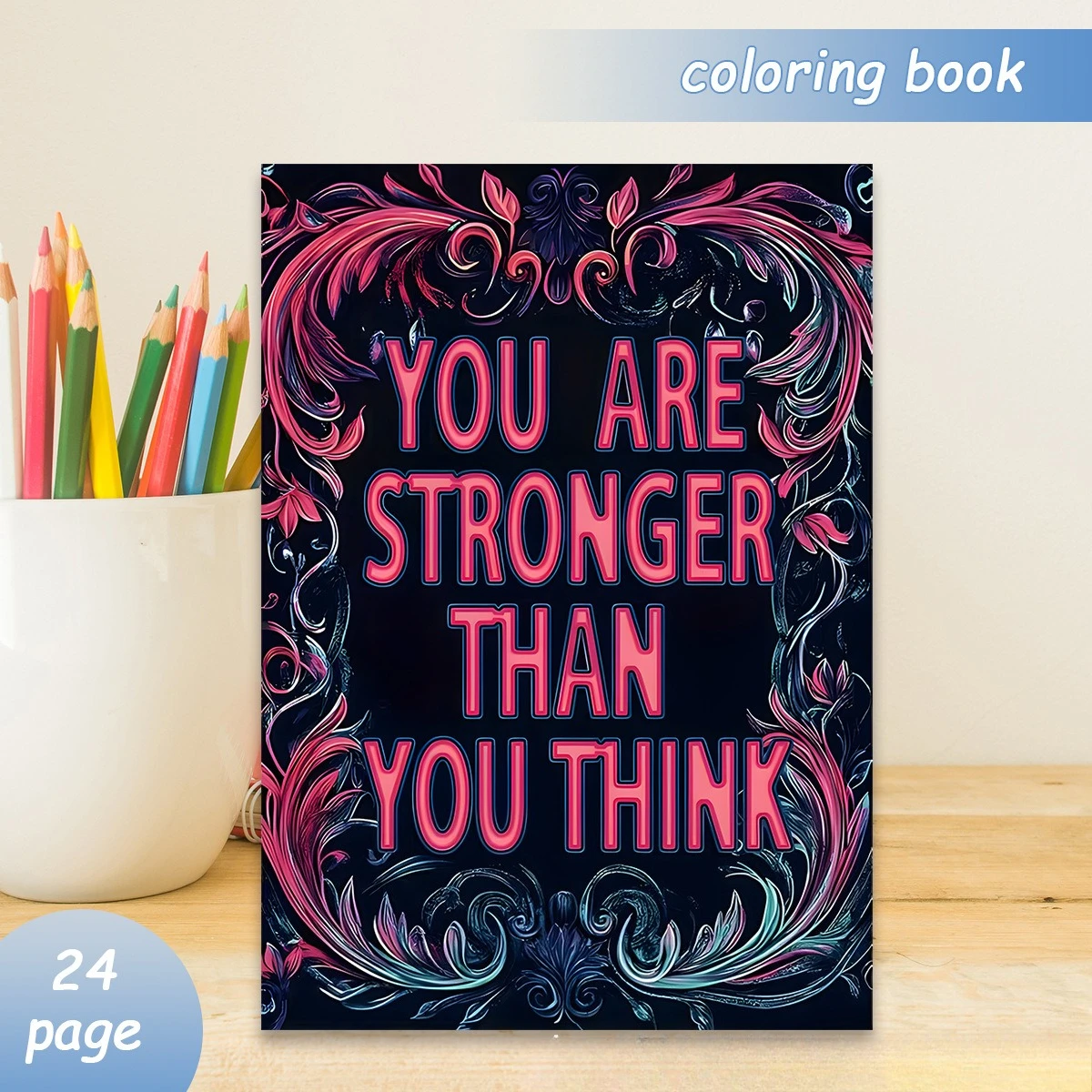 New Hot Selling A4 Positive Quote Adult Coloring Book, Thickened Doodle Fill-in Notebook