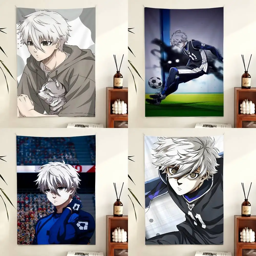 B-BLUE LOCKS S-Seishiro Nagi Flag Digital Printing Banner for Garage Wall Out Door Decoration