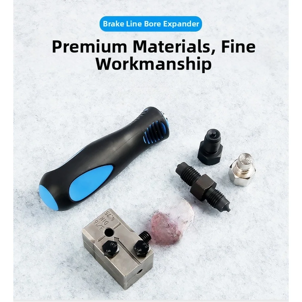 

Набор инструментов для развальцовки тормозных трубок, 6 предметов, 475 мм, для авторемонта - из сплава, со съемной рукояткой, портативный