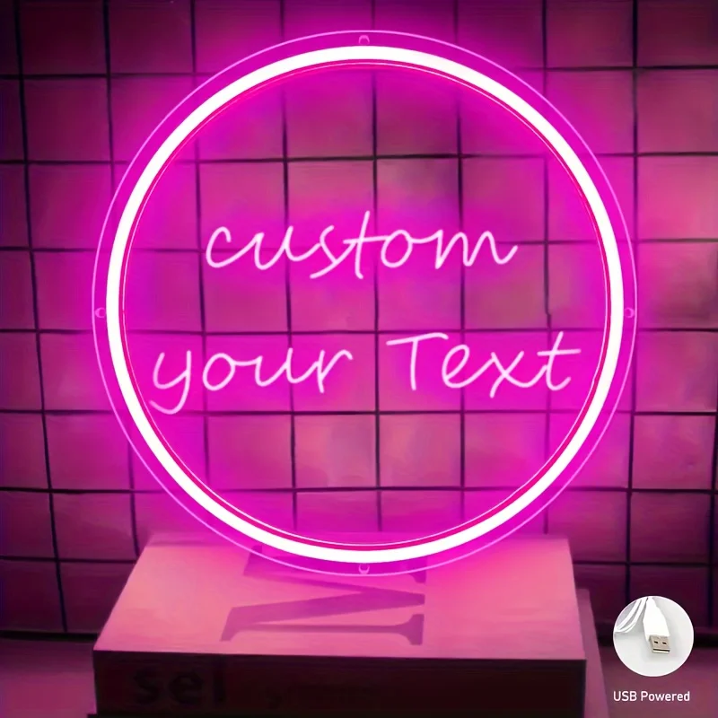 

Portable Custom Neon Sign USB Battery Powered IP65 Waterproof Outdoor Garden Party Decor Personalized Text Wall Lighting Gift
