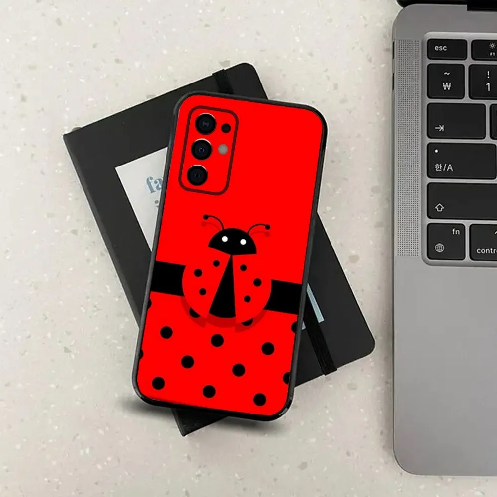 Ladybug Insect Red Black Phone Case For Samsung S24,S21,S22,S23,S30,Ultra,S20,Plus,Fe,Lite,Note,10,9,5G Black Soft Cover