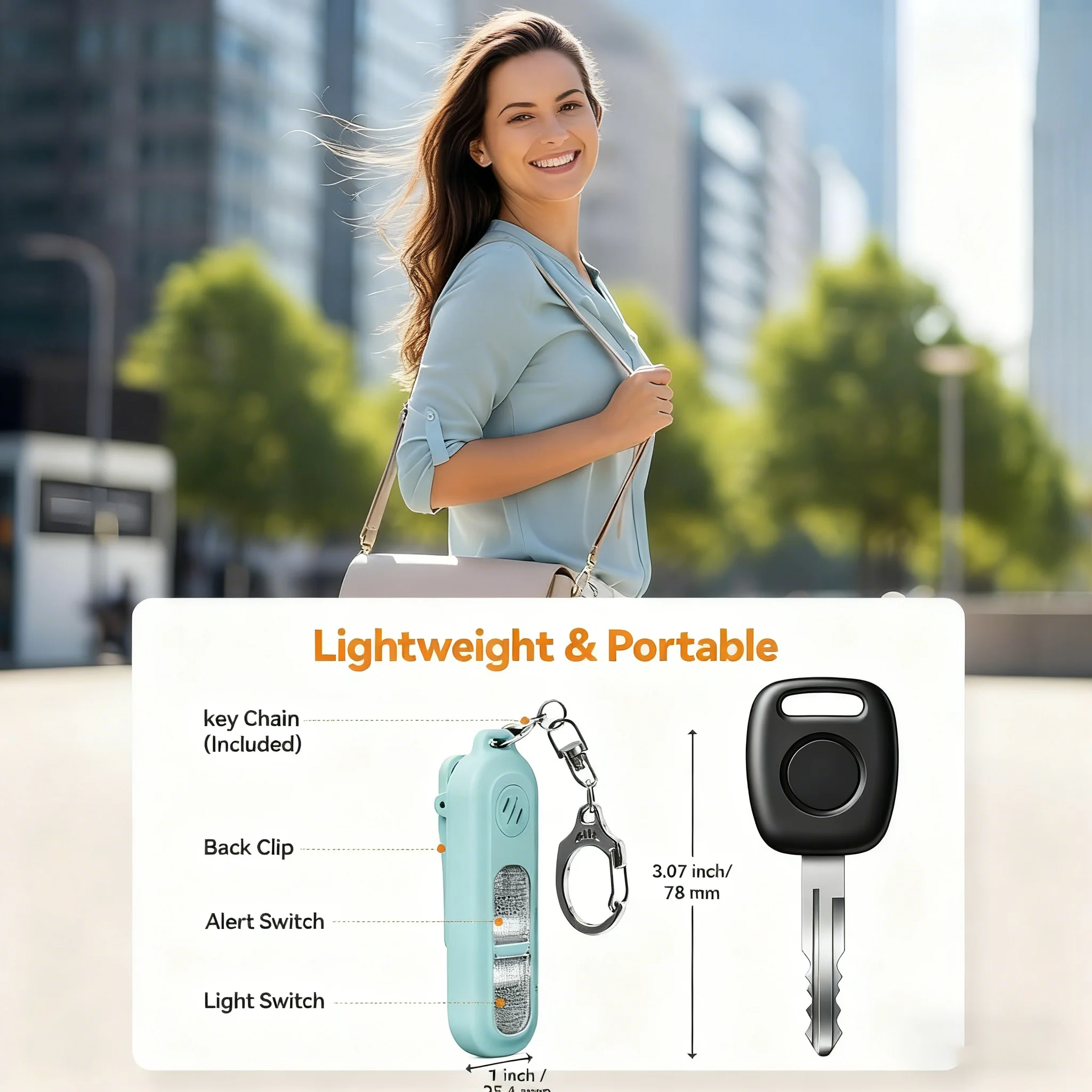 selfdefense Light 130 dB Loud SOS Emergency Safety Alert Device Rechargeable Keychain Alarm for Women Child Self Defense Alarm