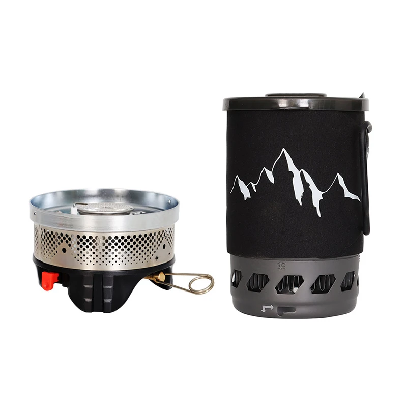 0.9L Camping Kachel Systeem Draagbare Kookbrander Outdoor Propaan Kooksysteem voor Wandelen Strand Picknick Trekking Noodgebruik - afbeelding 2