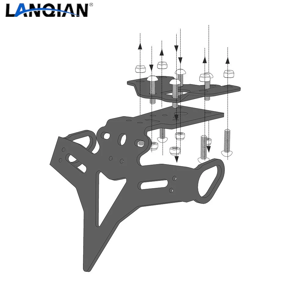 Rear Tail Tidy Fender Eliminator For Yamaha YZF R7 YZFR7 2021 2022 2023 2024 YZF-R7 Motorcycle License Plate Holder Bracket