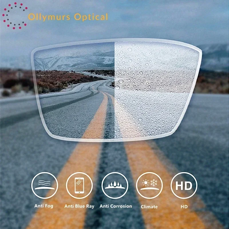 

Оптические линзы Ollymurs CR-39 с защитой от запотевания и синего света, для коррекции близорукости/гиперметропии, с антибликовым и антицарапинным покрытием, высококачественные, 1.56/1.61/1.67
