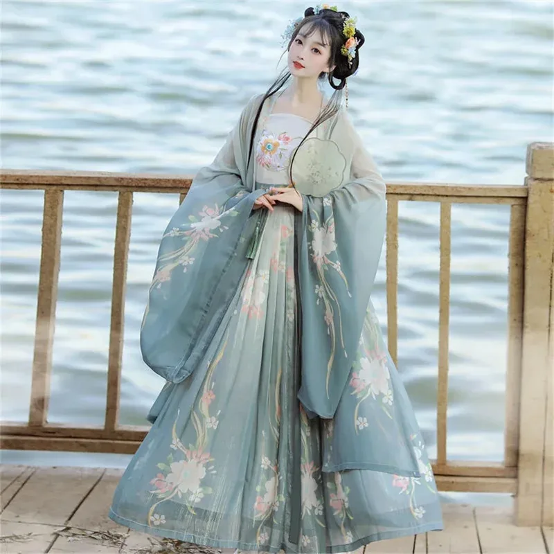 

COSda@Women hanfu dress Chinese Tang Dynasty Traditional Set Female Cosplay Costume Summer ClothingCOSda@