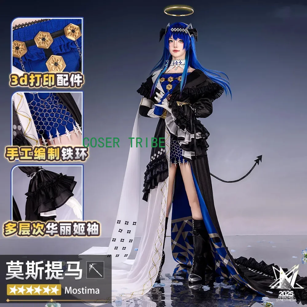 

COSER TRIBE Arknights Mostima Women Cosplay Costume Cos Game Anime Party Uniform Hallowen Play Role Clothes Clothing