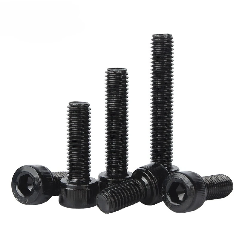 Black 304 stainless steel cup head hexagonal screw extended hexagonal bolt M2M3M4M5M6M8-M12
