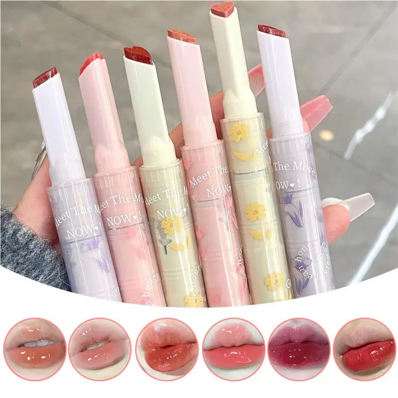 Gege Bear Florette Jelly Lipstick Luminous Hydrating Lipstick Lasting Highly Pigmented Color Red Lip Tint Kawaii  Makeup Tools