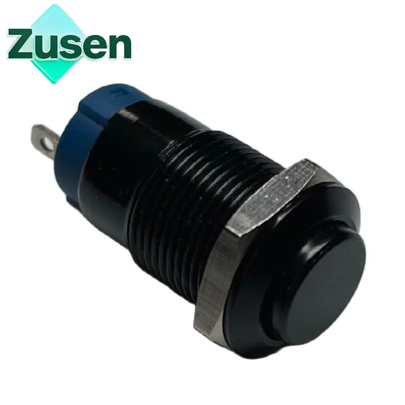 

Zusen 12 мм высокая головка черный металлический кнопочный переключатель с фиксацией/мгновенный водонепроницаемый IP65