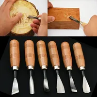 6 PCS/Set hand carving tools chisel woodcut chip part costume for art knife seal cutting wood working tool Free Shipping