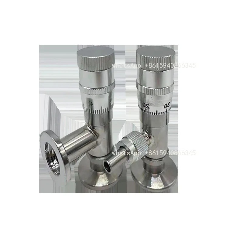 Suitable for high vacuum trimming valve, stainless steel needle valve, manual flow bleed adjustment KF10/16/25 accessory tool