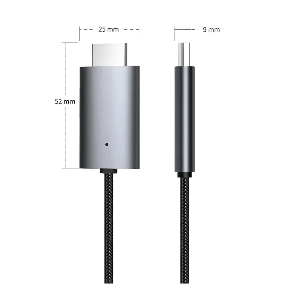 LD39 سلك HD نوع C/مايكرو USB إلى كابل متوافق مع HDMI عرض جهاز دونجل للتليفزيون لهاتف أندرويد والكمبيوتر اللوحي إلى التلفزيون
