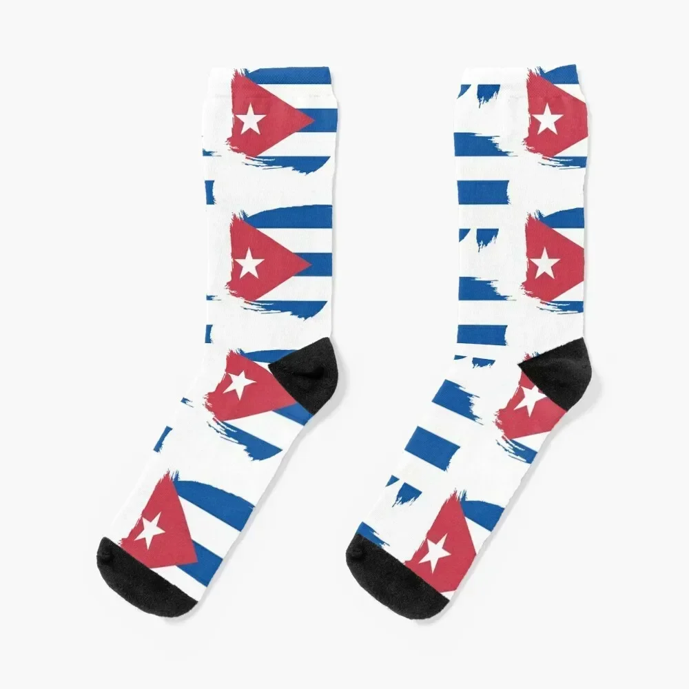 

Cuba Flag Painted Socks japanese fashion designer christmas gift Mens Socks Women's