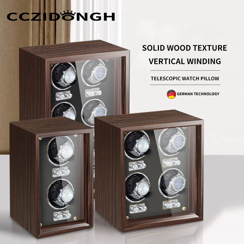 CCZIDONGH Watch Winder Automatic 1 2 4 6 Slots Watches Box With Mabuchi Mute Motor Watch Cabinet Clock Storage Box Watch Storage