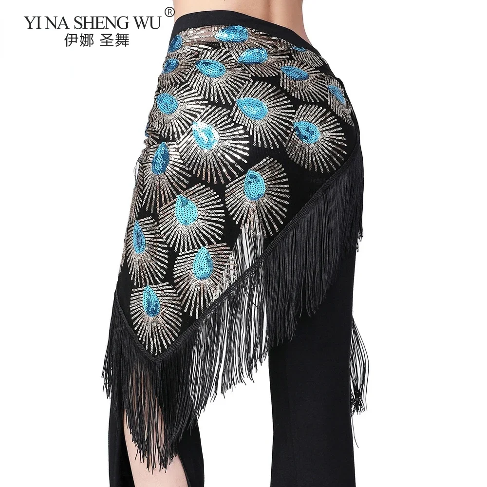 جديد الرقص الشرقي الورك رفع وشاح شرابة الترتر الورك رفع وشاح الرقص الشرقي شرابة شال حزام الرقص أداء الخصر وشاح #5