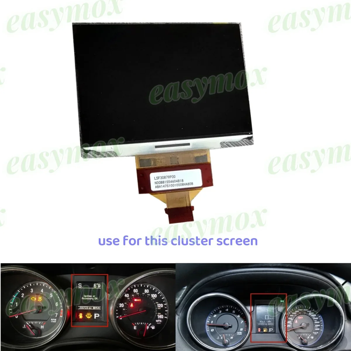 

3.5 Inch L5F30879P00 Speedometer LCD Display for 11-13 Jeep Grand Cherokee SRT8 Laredo Instrument Cluster Dashboard Screen