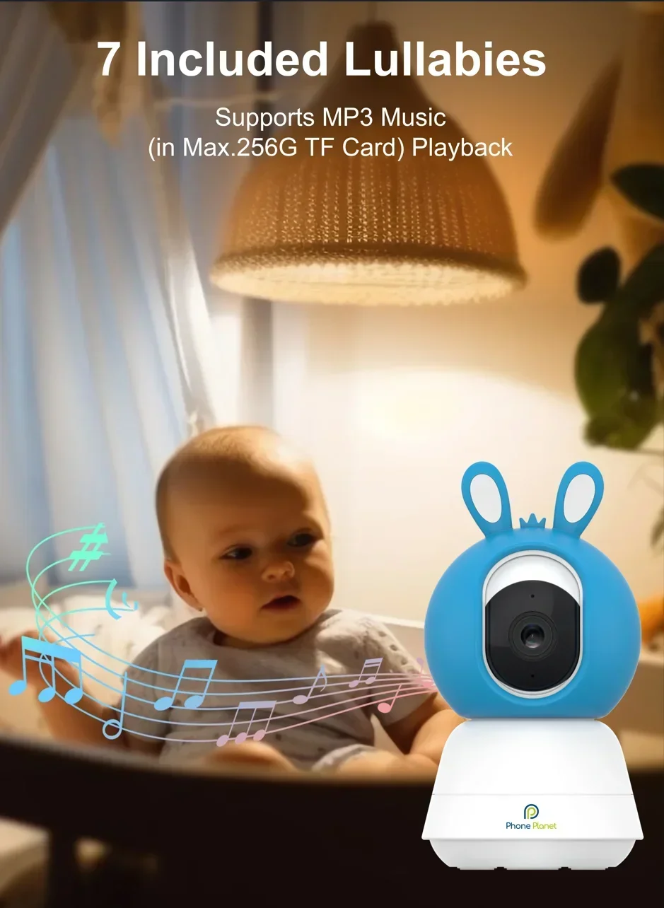2.4G+5G Smart Home Security Camera Smart Life AI Baby Monitor with 5 inch Video Nigision 2-Way Audio Temperature Sensor Lullaby