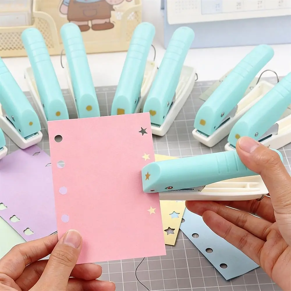 Multi-functional Mini Hand Hole Puncher Plastic DIY Scrapbook Manual Hole Punch Embossing Tool Aperture 1.5-6mm Paper Punch
