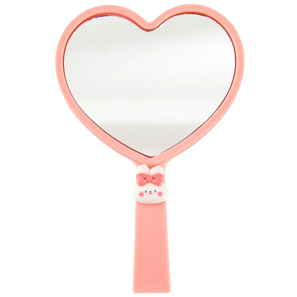 Mini Cute Love Hand Makeup Mirror para mulheres, Espelho de vaidade em forma de coração, Espelhos compactos portáteis, Plástico, Doce, Desenhos animados