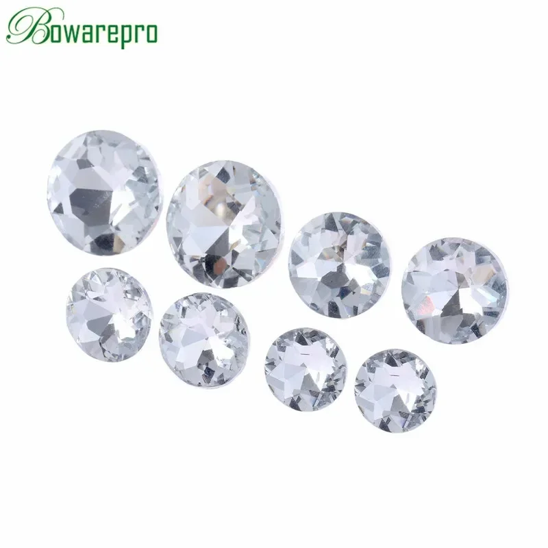 10Pcs Clear Buttons Crystal Diamond Rhinestone Round Buttons Tufting Sofa Upholstery Headboard Wedding Diamond Buckle 14/16/18mm