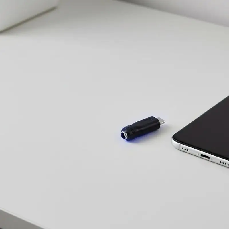 USB Type C Male to 5.5x2.1mm Female Adapter DC Power Converter for Quick Backup Power Scenario