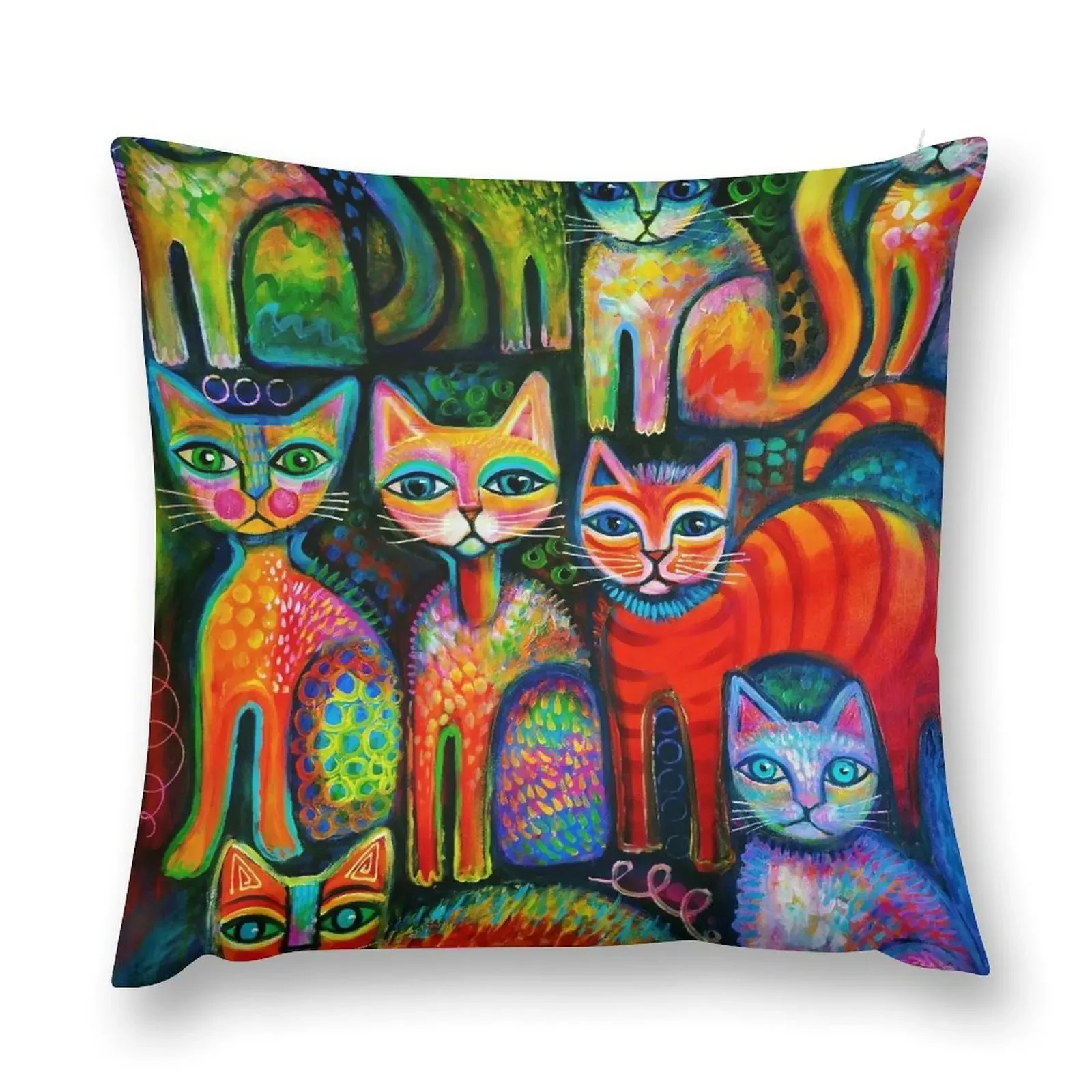 

Colourful Kittens Throw Pillow autumn decoration Pillow Case Christmas covers for pillows Decorative Cushions pillow