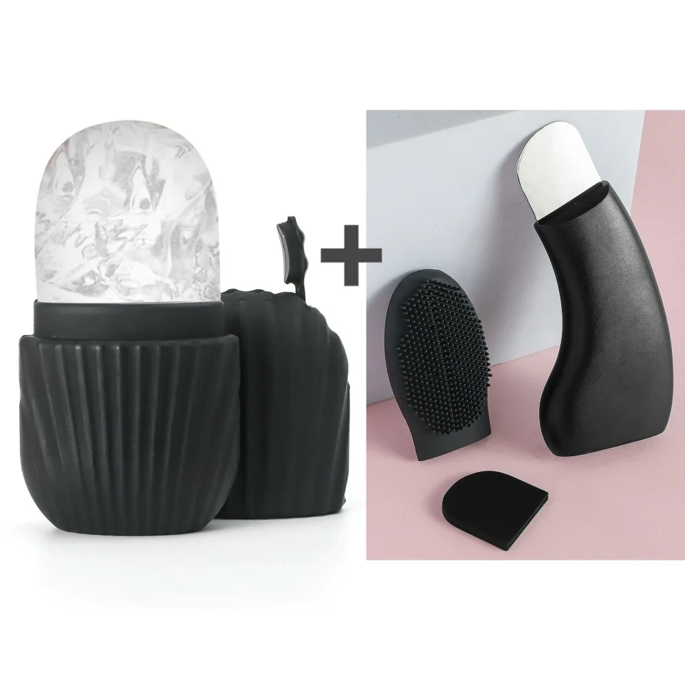 2Pcs Face Cube Ice Trays Blackhead Remover Portable Massage Cube Ice Facial Pore Tightening Care Ice Mold Pimple Pore Cleaning