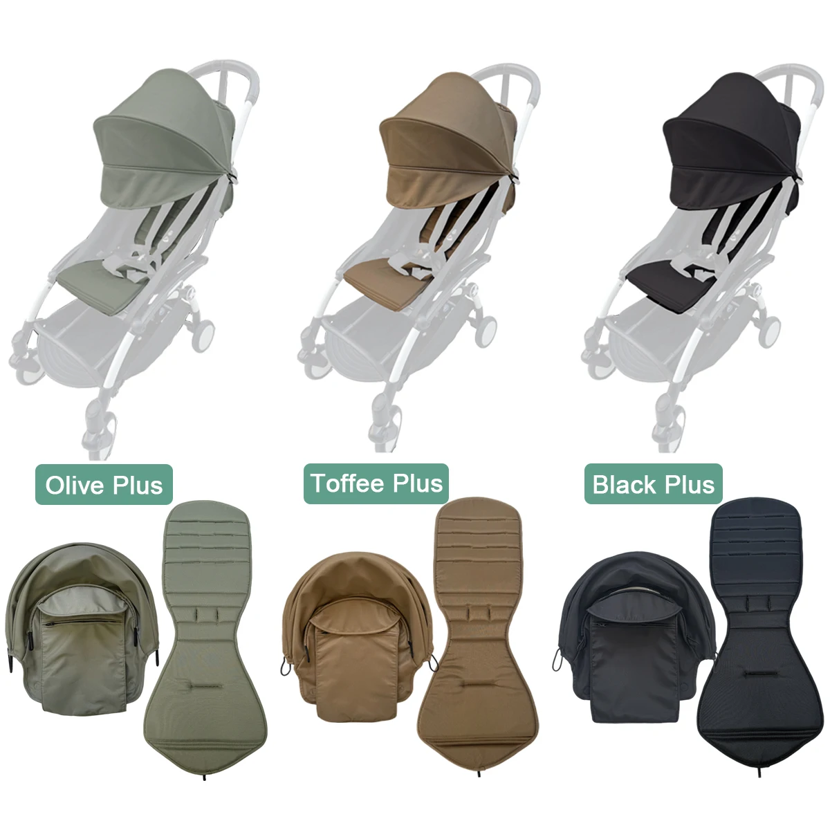 MomTan Kinderwagen-Ersatz-Kleidungsset für YOYO, YOYO+, YOYO2-Kinderwagen, wasserdichter, doppellagiger 1:1-Originalstoff – Detail 5