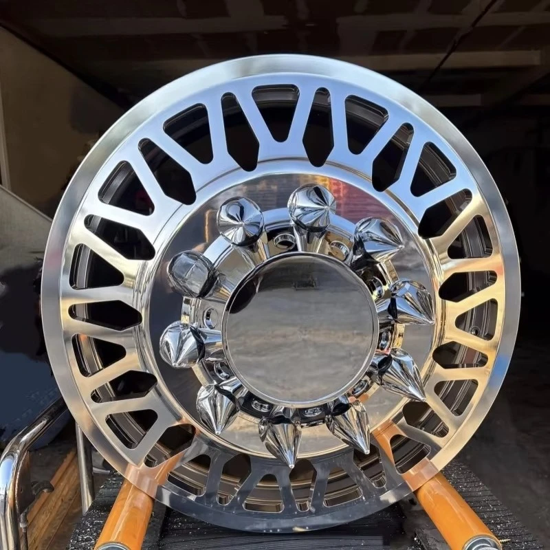 Custom Polished Chrome Dually Wheel 8x165.1 8x200 10x225 for Ford F350 . 3500 22 24 26 28 30 Inch Dually