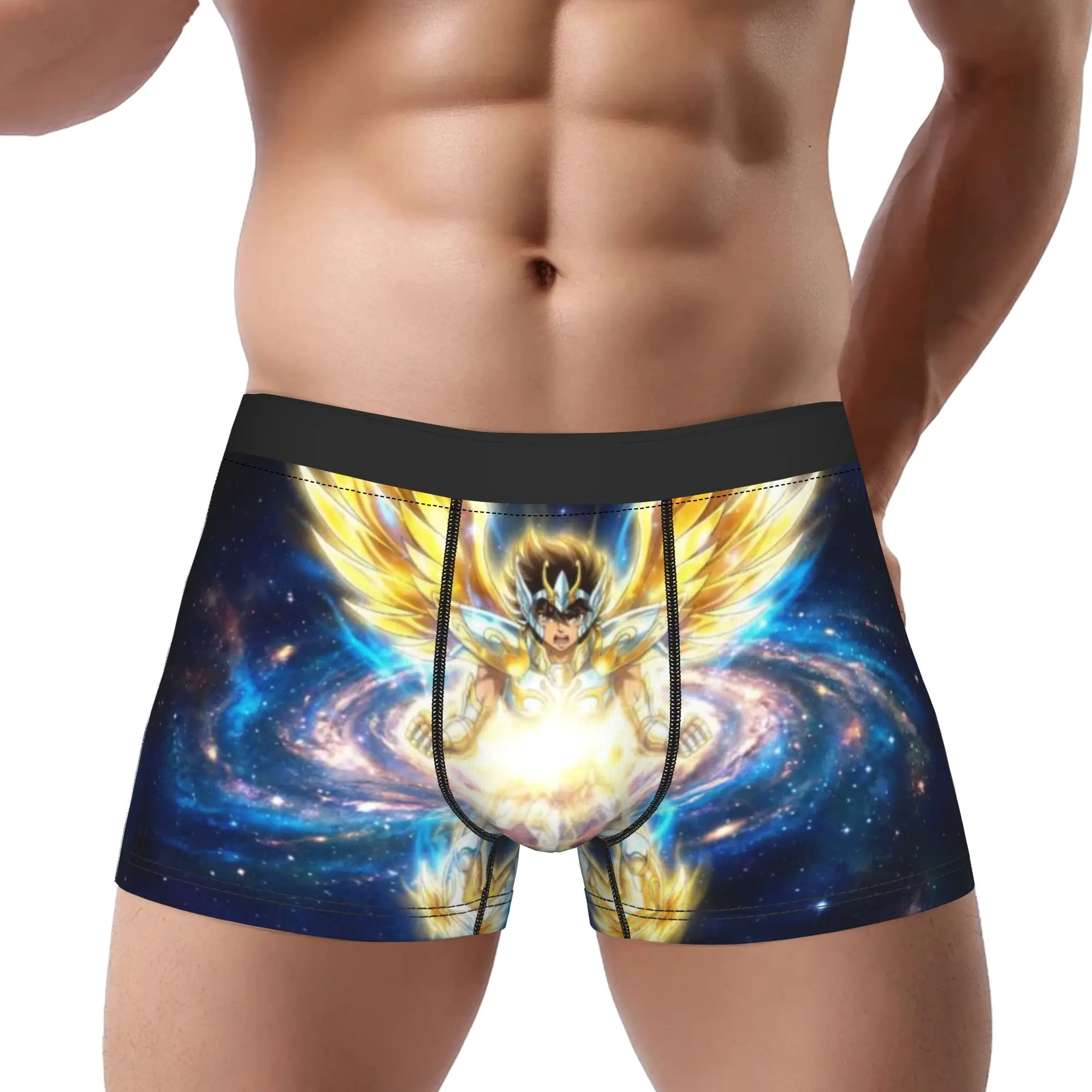 

Star Armor Champion Saint Seiya Underpants Breathbale Panties Male Underwear Ventilate Shorts Boxer Briefs