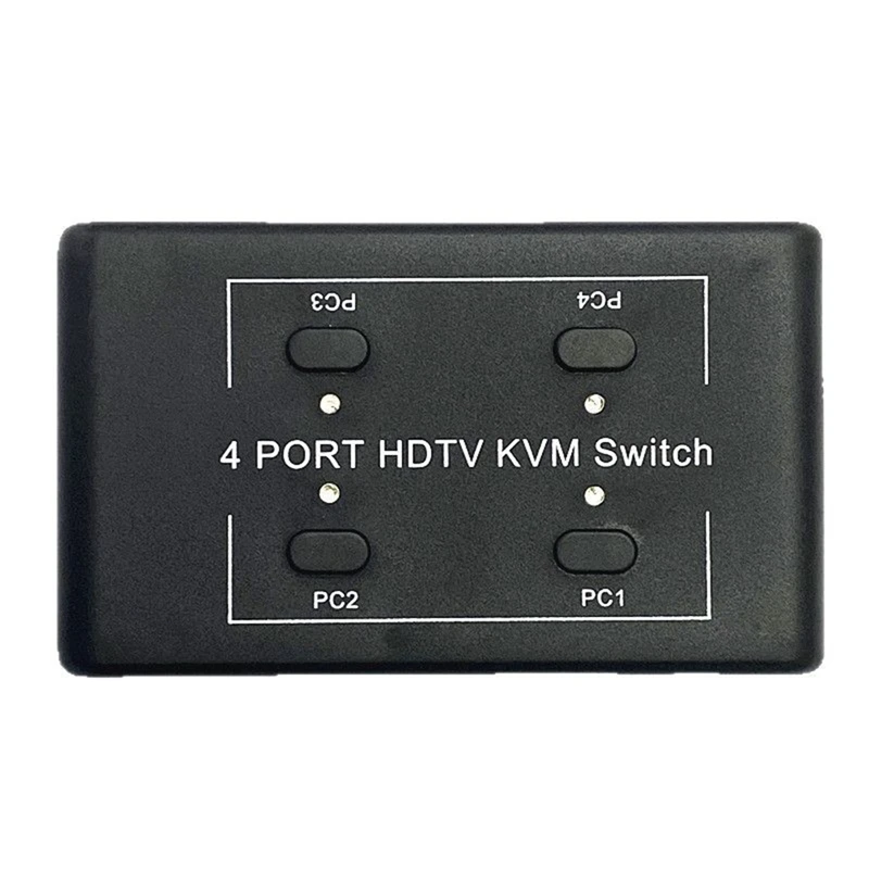 KVM Switch 4X1 4K - متوافق مع USB Hub Switcher محول نقل شاحن الهاتف قاعدة توسيع متعددة لـ PC-ABVP #2