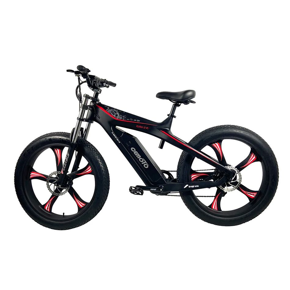 

CEMOTO AIEBIKE Роскошный ужин из углеродного волокна, легкий магниевый 350 500 Вт, толстая шина, 11 скоростей, универсальный электрический велосипед