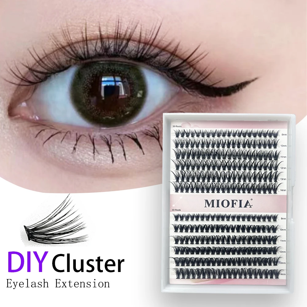 12 Rows Eyelash Natural Lashes Extension kit 240 Cluster 30/40D Mixed Mink Eyelashes individual Eyelash bundles DIY Makeup Tool