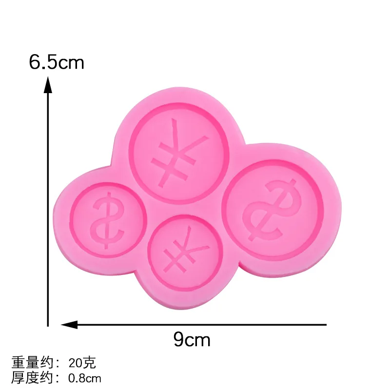 Purse Currency Symbol Silicone Chocolate Gum Paste Sugar Brand Cake Decorative Border Resin Molds