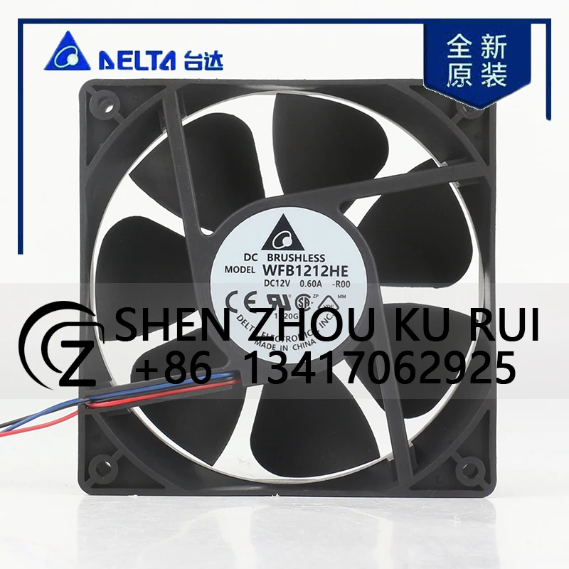 

Delta 24V 48V DC12V 0.70A AC EC 12038 120x120x38MM 12CM Desktop Motherboard PWM Speed Regulation Mute AFB1212HHE-F00 Cooling Fan
