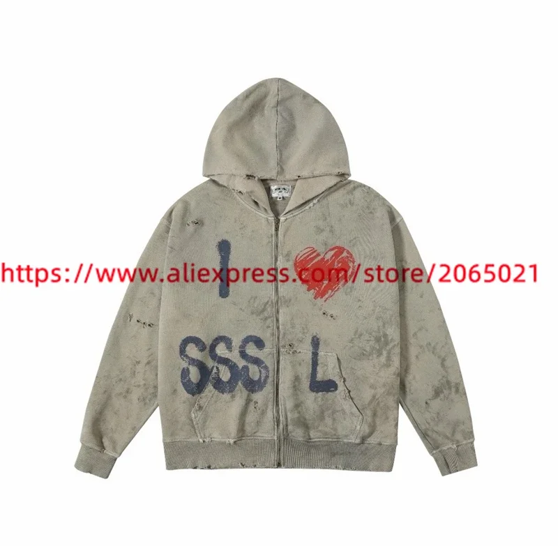 Vest Graffiti Gat Saint Sssaint Louis Hoodie Zware Stof Unisex Pullovers Voor Mannen Vrouwen