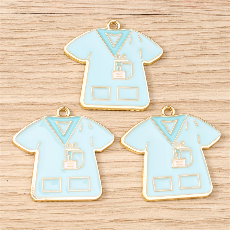 10 Stück Niedliche Emaille-Anhänger mit Medizinischen Motiven wie Stethoskop, Thermometer und Nadel für Schmuckherstellung, Halsketten, Ohrringe und DIY-Geschenke – Detail 3
