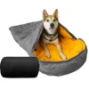 Fleece Pet Sleep Bag Bed Mat, Blanket Cushion Mattress, Drawstring, Outdoor Camping Dog Mats 1