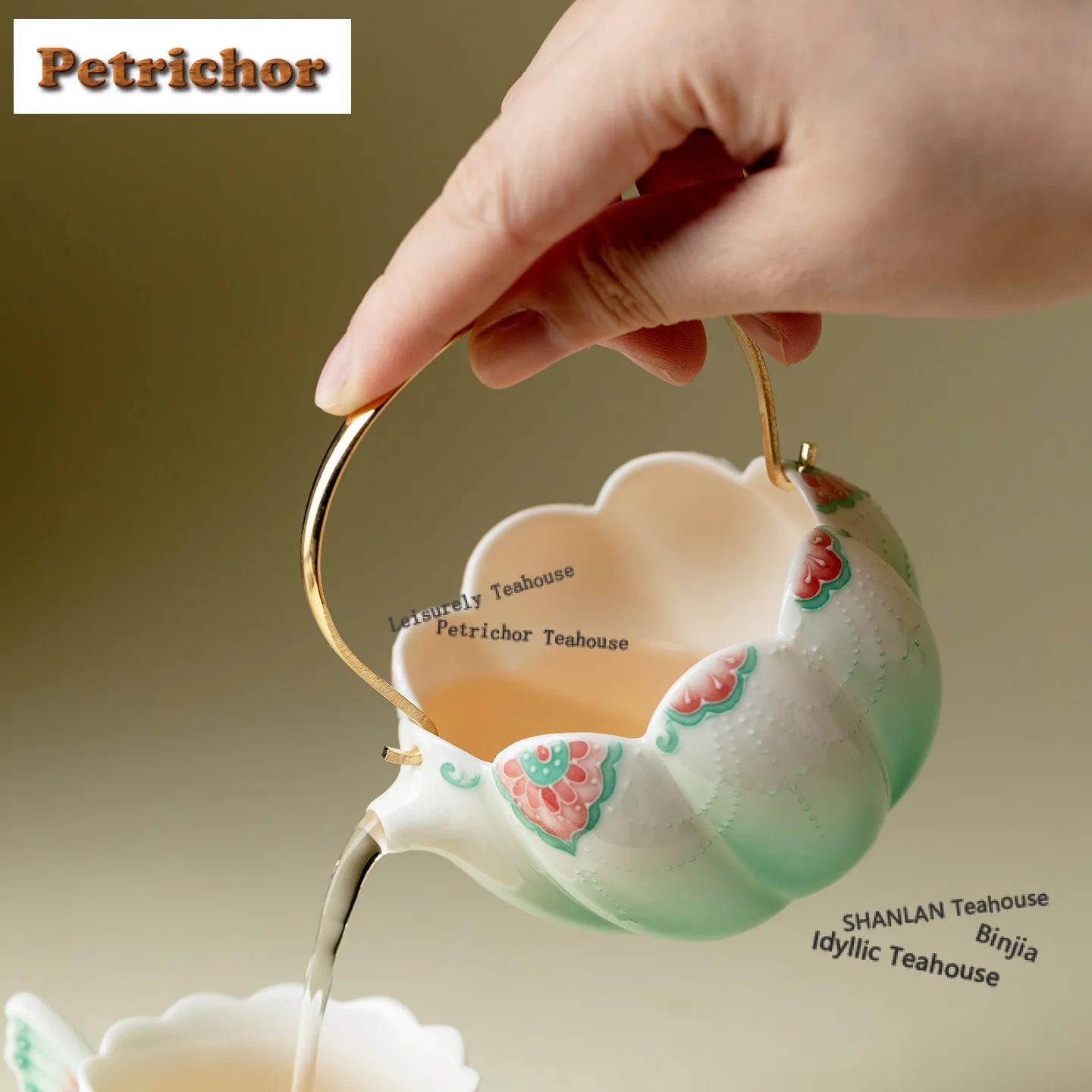 150ml Gradient Ramp Arita Porcelain Lifting Handle Tea Pitcher Pour Tea Cha Hai Dispenser Justice Cup Fair Mug Teaware Supplies