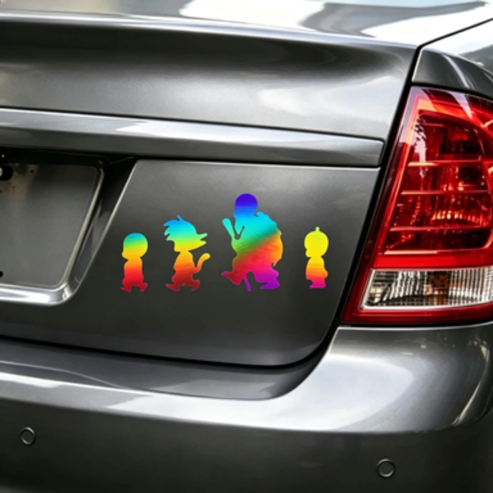 Anime Dragon Ball Car Sticker Son Goku Master Roshi Reflective Vinyl Decal For Trunk Bumper Windshield Motorcycle Laptop Decor