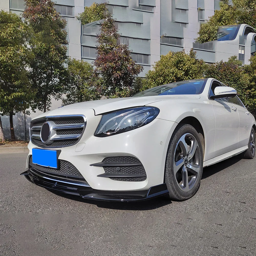 Front Bumper Lip Guard Chin Protector Body Kit Deflector Cover For Mercedes Benz E class W213 C238 A238 E200 E260 E300 2016-2020