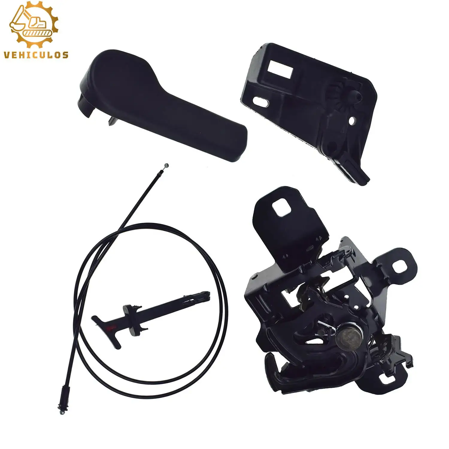 

VEHICULOS 1Set 1J0823509C 1J0823509E Hood Latch Pull Rod Release Handle Bracket Cable Kit For VW Eos Golf GTI Jetta