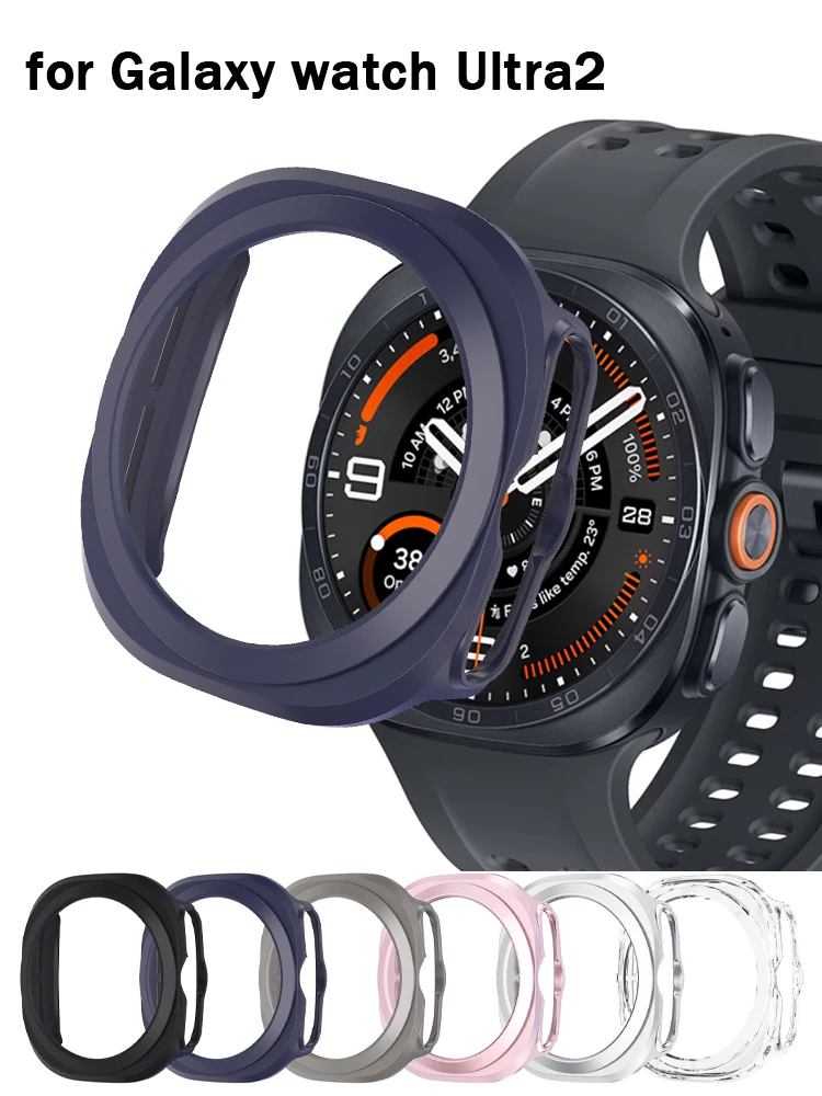 Hülle für Samsung Galaxy Watch Ultra2 47mm Smartwatch Schutzhülle aus hohlem Hart-PC Stoßfeste Schale Galaxy Watch Ultra 2 Gehäuse