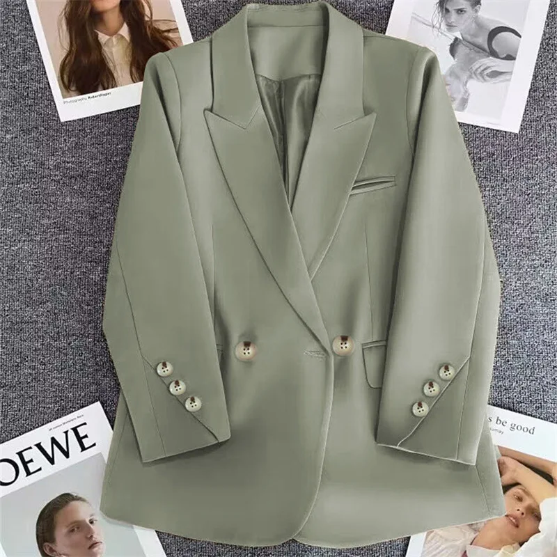 

Элегантный женский пиджак, весна 2023, модный универсальный уличный стиль, образ богини, полиэстер, стандартной толщины.