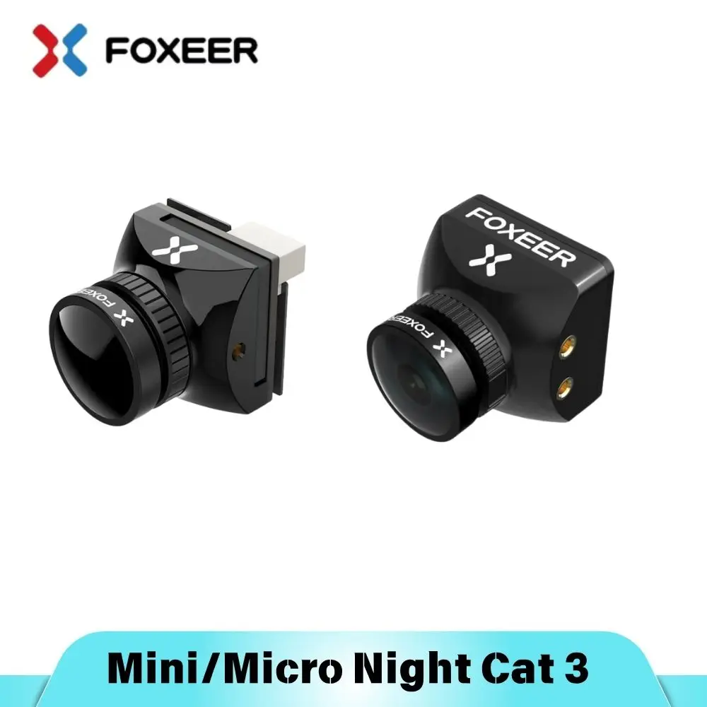 

Foxeer Mini/Micro Night Cat 3 1200TVL 0.00001Lux IR Sensitive Night Vision Camera 850nm IR Light for FPV drone DIY