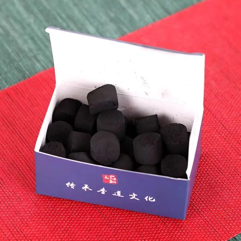 30 Granule-box Incense Round Carbon Household Indoor Tea Room Fireproof Air Aromatherapy Carbon Hand Warmer Incense Supplies