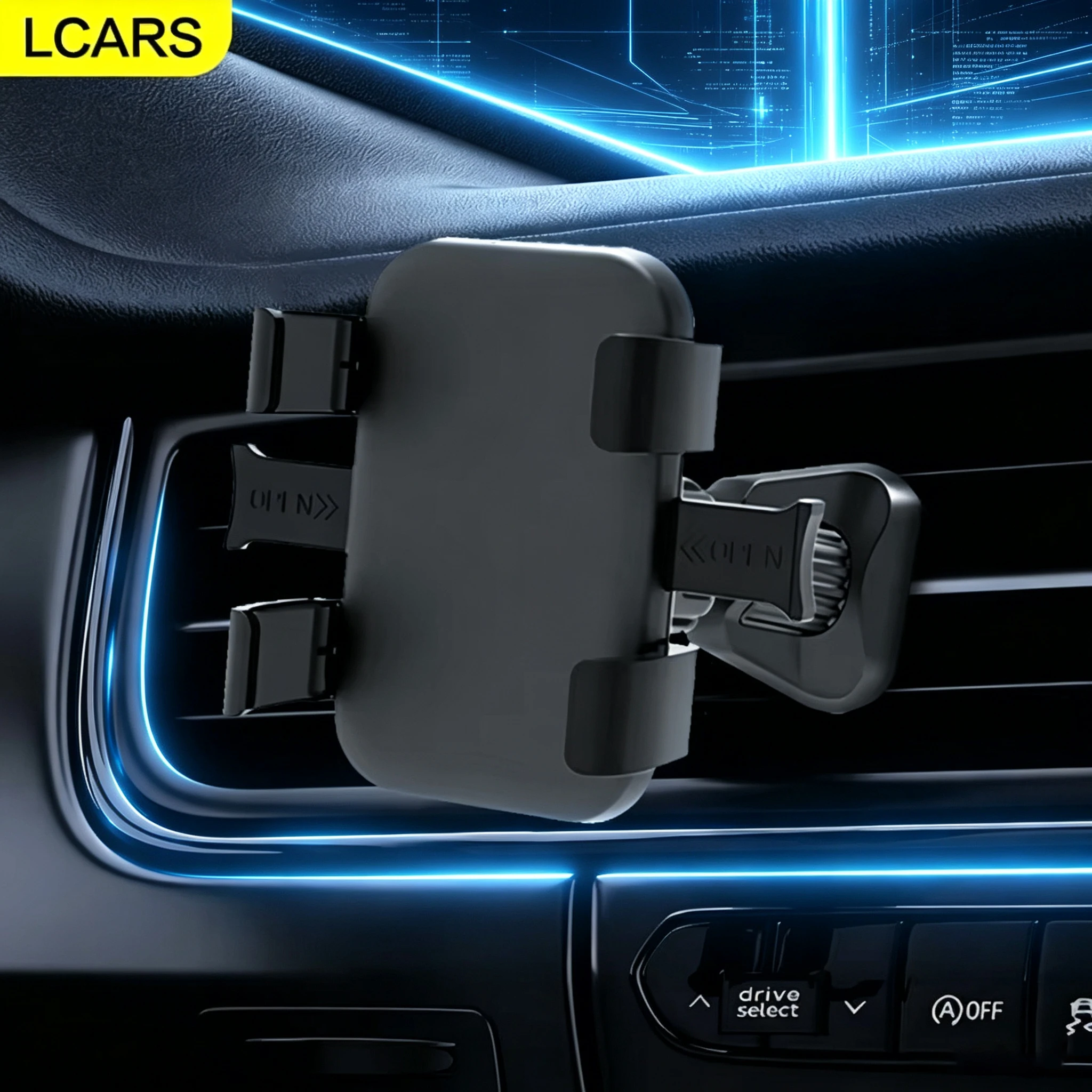 Lcars Car Air Vent Phone Navigation Holder, Hook-Style Car Mount, Stable Locking, Switch between Horizontal and Vertical Screens at Will